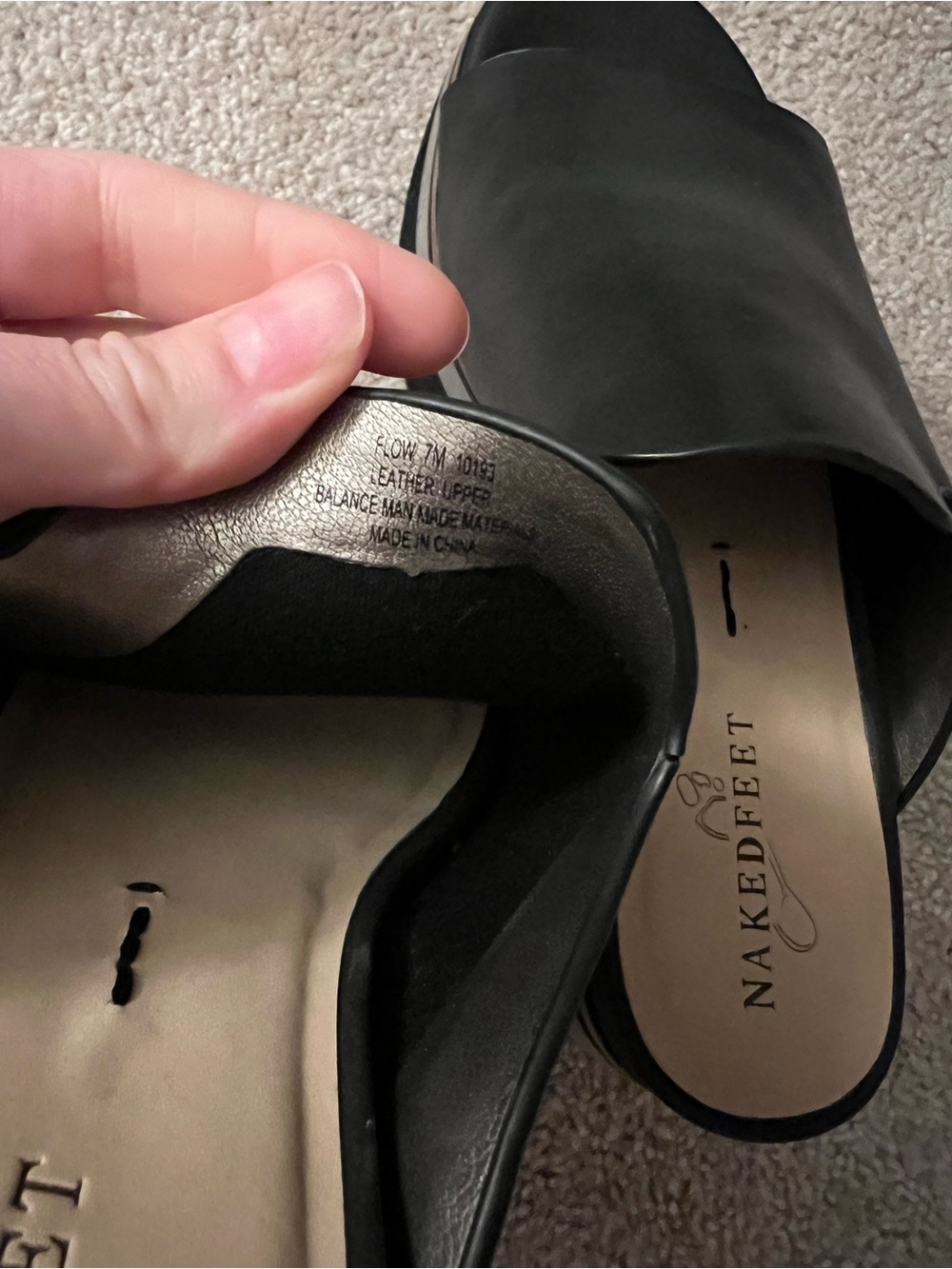 Naked Feet Flow Black and Gray Layered Platform - Picture 5 of 5